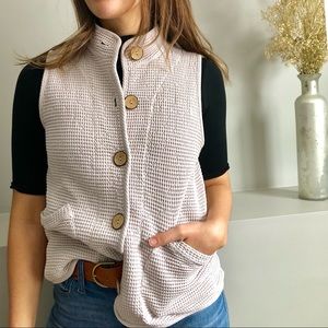 Vintage Waffle Knit Vest S